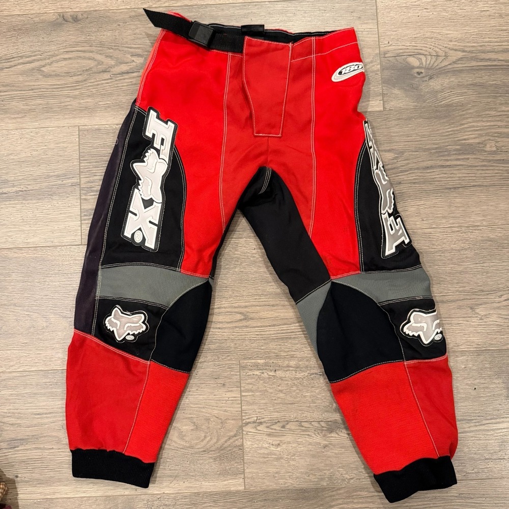 FOX Racing 180‎ YOUTH Motocross Pants Size 24 Red Black